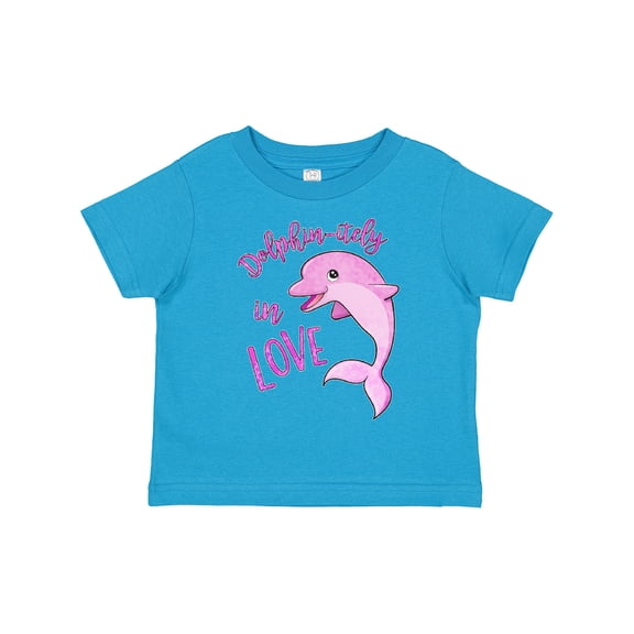 Inktastic Dolphin-itely in Love Cute Pink Dolphin Boys or Girls Toddler T-Shirt