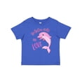thumbnail image 1 of Inktastic Dolphin-itely in Love Cute Pink Dolphin Boys or Girls Toddler T-Shirt, 1 of 5