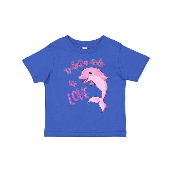 Inktastic Dolphin-itely in Love Cute Pink Dolphin Boys or Girls Toddler T-Shirt