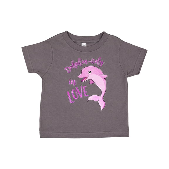 Inktastic Dolphin-itely in Love Cute Pink Dolphin Boys or Girls Toddler T-Shirt