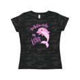 thumbnail image 1 of Inktastic Dolphin-itely in Love- cute pink dolphin Women's T-Shirt, 1 of 5