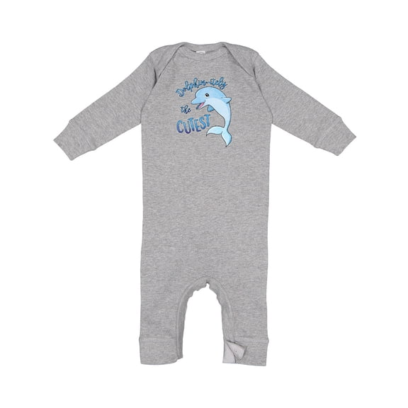 Inktastic Dolphin-itely the Cutest Baby Romper Coveralls