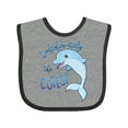 thumbnail image 1 of Inktastic Dolphin-itely the Cutest Boys or Girls Baby Bib, 1 of 4