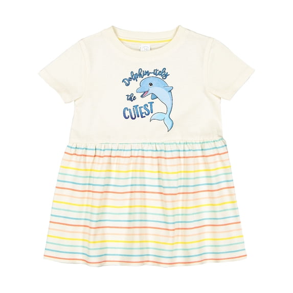 Inktastic Dolphin-itely the Cutest Girls Baby Dress