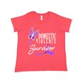 thumbnail image 1 of Inktastic Domestic Violence Survivor with Butterfly Women's Plus Size T-Shirt, 1 of 5