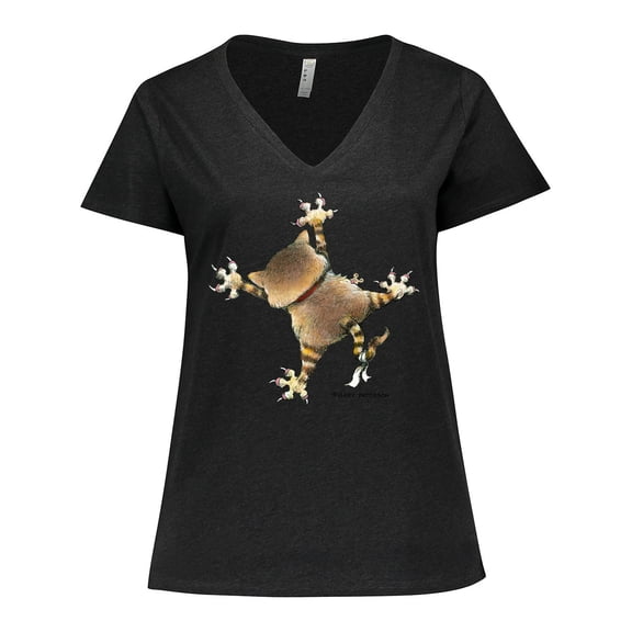 Inktastic Don't Let the Cat out Women's Plus Size V-Neck T-Shirt