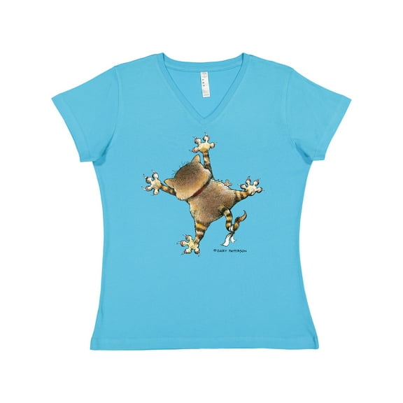 Inktastic Don't Let the Cat out Women's V-Neck T-Shirt