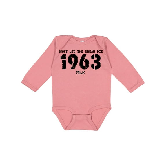 Inktastic Don't Let the Dream Die 1963 MLK Boys or Girls Long Sleeve Baby Bodysuit