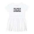 thumbnail image 1 of Inktastic Don't Make Me Call My Big Brother Girls Baby Dress, 1 of 5