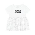 thumbnail image 1 of Inktastic Don't Make Me Call My Big Brother Girls Baby Dress, 1 of 5