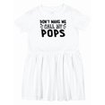 thumbnail image 1 of Inktastic Don't Make Me Call My Pops Girls Toddler Dress, 1 of 5