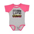 thumbnail image 1 of Inktastic Don't Mess with My Little Sister Boys or Girls Baby Bodysuit, 1 of 5