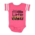 thumbnail image 1 of Inktastic Don't Mess with My Little Sister Boys or Girls Baby Bodysuit, 1 of 5