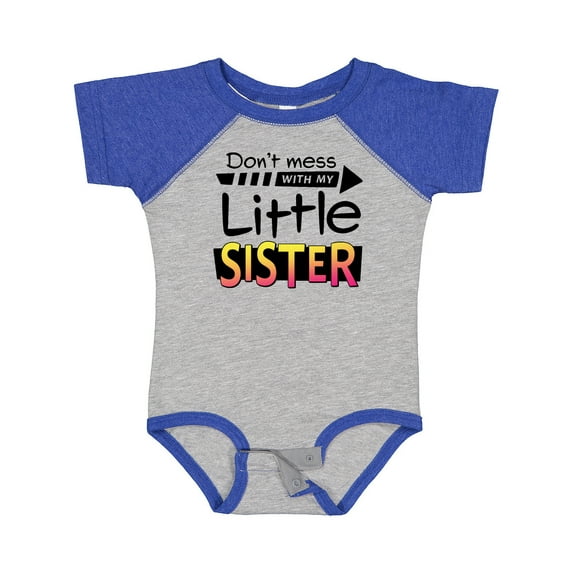 Inktastic Don't Mess with My Little Sister Boys or Girls Baby Bodysuit