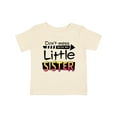 thumbnail image 1 of Inktastic Don't Mess with My Little Sister Boys or Girls Baby T-Shirt, 1 of 5