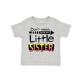 thumbnail image 1 of Inktastic Don't Mess with My Little Sister Boys or Girls Toddler T-Shirt, 1 of 5