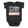 thumbnail image 1 of Inktastic Don't Mess with my Baby Sister Boys or Girls Baby Bodysuit, 1 of 5