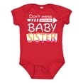 thumbnail image 1 of Inktastic Don't Mess with my Baby Sister Boys or Girls Baby Bodysuit, 1 of 5