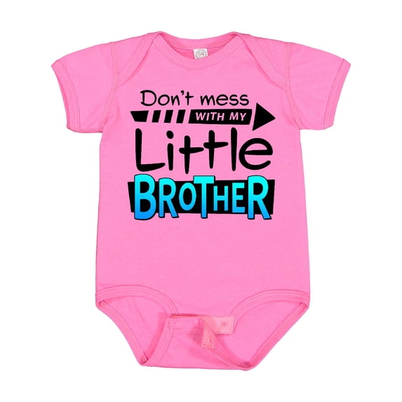 Inktastic Don't Mess with my Little Brother Boys or Girls Baby Bodysuit