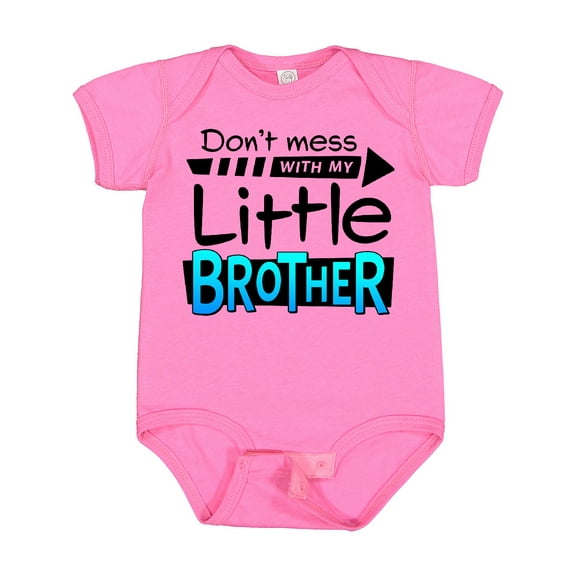 Inktastic Don't Mess with my Little Brother Boys or Girls Baby Bodysuit