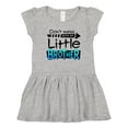 thumbnail image 1 of Inktastic Don't Mess with my Little Brother Girls Toddler Dress, 1 of 5