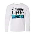 thumbnail image 1 of Inktastic Don't Mess with my Little Brother Long Sleeve Youth T-Shirt, 1 of 5