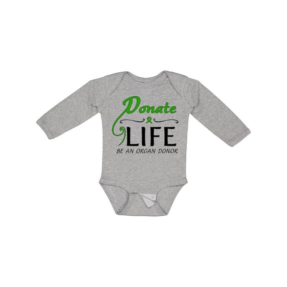 Inktastic Donate Life-Be an Organ Donor Boys or Girls Long Sleeve Baby Bodysuit