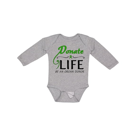 Inktastic Donate Life-Be an Organ Donor Boys or Girls Long Sleeve Baby Bodysuit