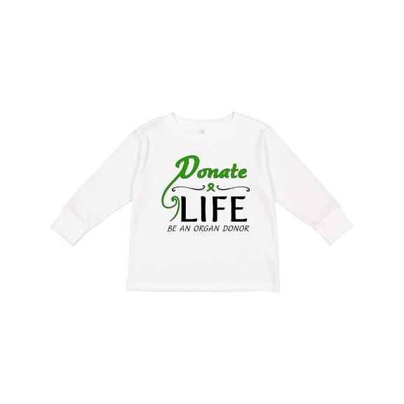 Inktastic Donate Life-Be an Organ Donor Boys or Girls Long Sleeve Toddler T-Shirt