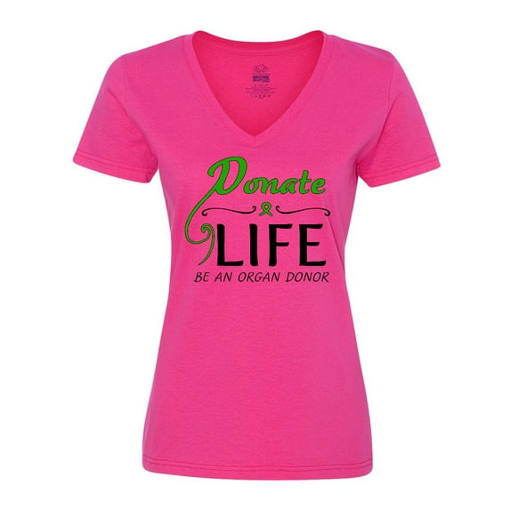 Inktastic Donate Life-Be an Organ Donor Women's V-Neck T-Shirt