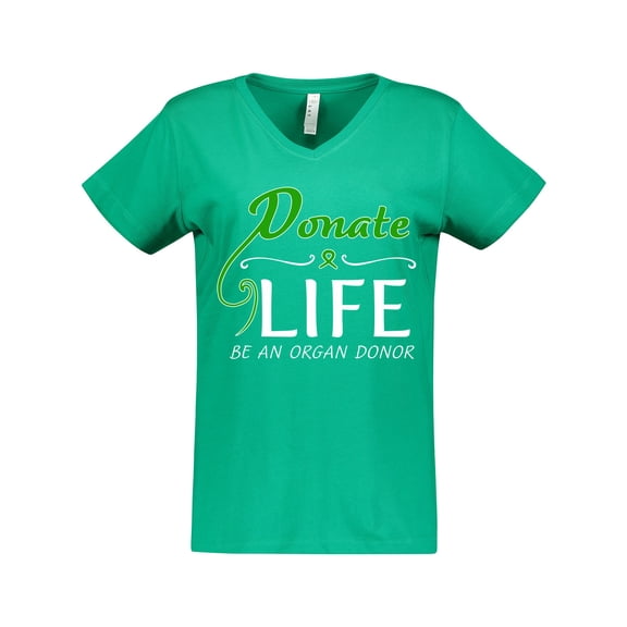 Inktastic Donate Life-Be an Organ Donor Women's V-Neck T-Shirt