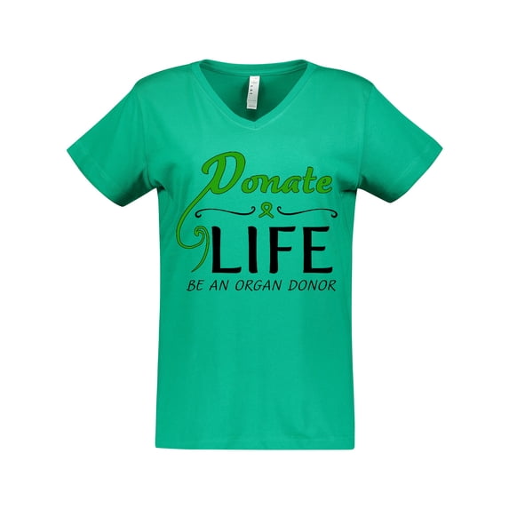 Inktastic Donate Life-Be an Organ Donor Women's V-Neck T-Shirt