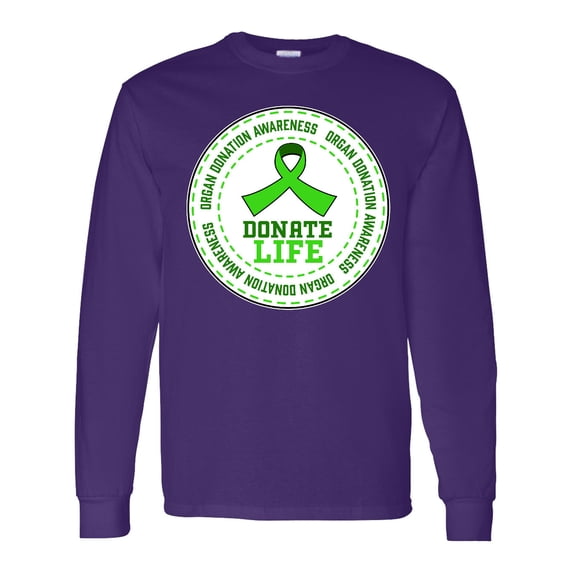 Inktastic Donate Life-organ Donation Awareness Long Sleeve T-Shirt