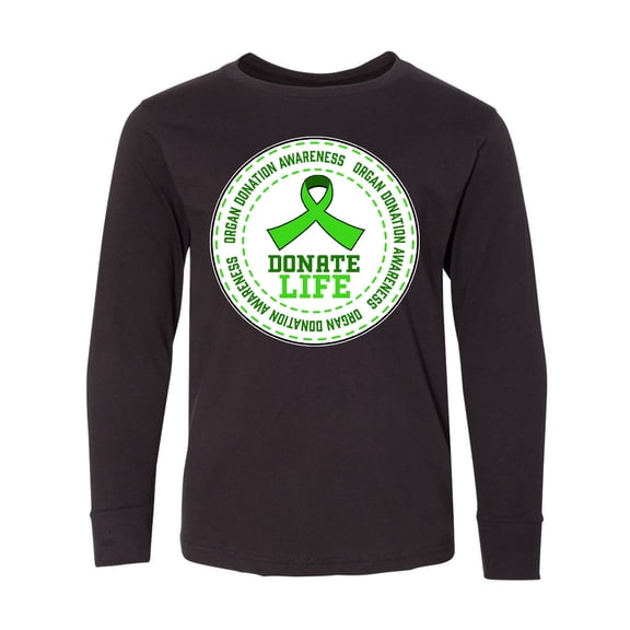 Inktastic Donate Life-Organ Donation Awareness Long Sleeve Youth T-Shirt