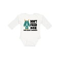 thumbnail image 1 of Inktastic Dont Feed Me with Monster Boys or Girls Long Sleeve Baby Bodysuit, 1 of 5
