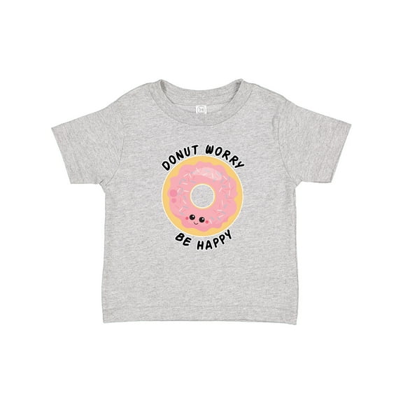 Inktastic Donut Worry Be Happy Pink Sprinkle Donut` Boys or Girls Baby T-Shirt