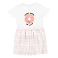 thumbnail image 1 of Inktastic Donut Worry Be Happy Pink Sprinkle Donut` Girls Toddler Dress, 1 of 5