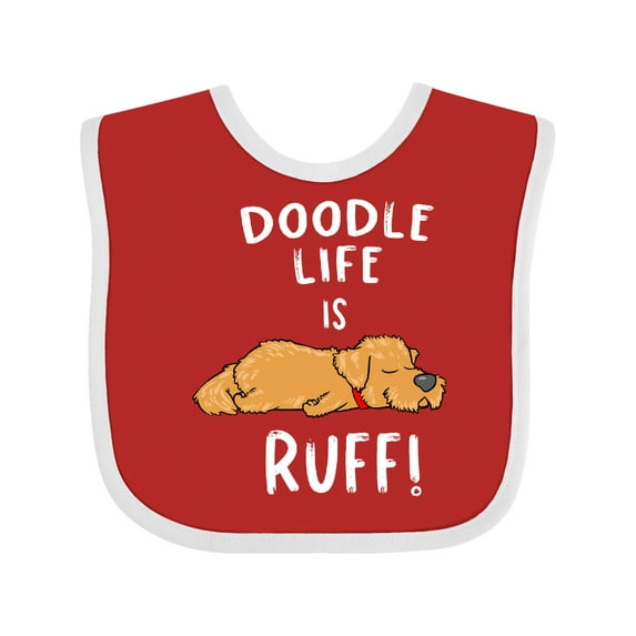 Inktastic Doodle Life is Ruff Golden Doodle Boys or Girls Baby Bib