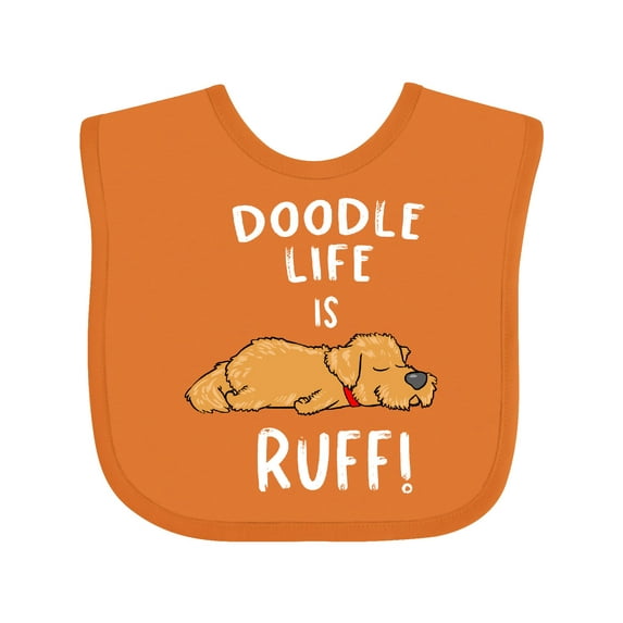 Inktastic Doodle Life is Ruff Golden Doodle Boys or Girls Baby Bib