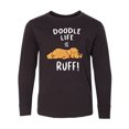thumbnail image 1 of Inktastic Doodle Life is Ruff Golden Doodle Long Sleeve Youth T-Shirt, 1 of 5