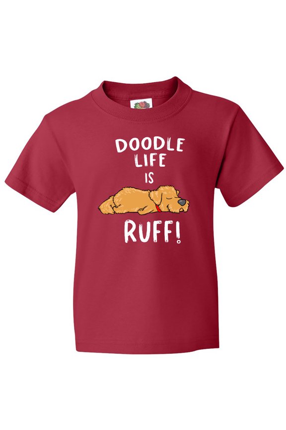 Doodle Life is Ruff Golden Doodle Youth T-Shirt