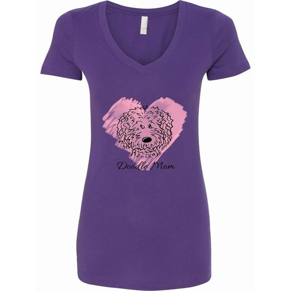 Inktastic Doodle Mom Women's V-Neck T-Shirt
