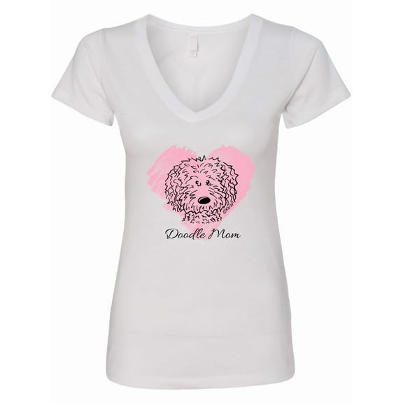 Inktastic Doodle Mom Women's V-Neck T-Shirt