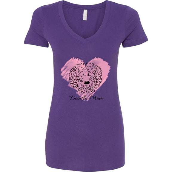 Inktastic Doodle Mom Women's V-Neck T-Shirt