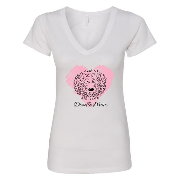 Inktastic Doodle Mom Women's V-Neck T-Shirt