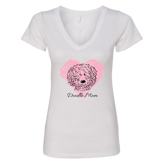 Inktastic Doodle Mom Women's V-Neck T-Shirt