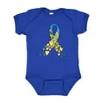 thumbnail image 1 of Inktastic Down Syndrome Awareness Blue and Yellow Hearts Ribbon Boys or Girls Baby Bodysuit, 1 of 5