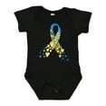 thumbnail image 1 of Inktastic Down Syndrome Awareness Blue and Yellow Hearts Ribbon Boys or Girls Baby Bodysuit, 1 of 5
