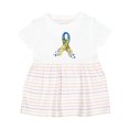thumbnail image 1 of Inktastic Down Syndrome Awareness Blue and Yellow Hearts Ribbon Girls Baby Dress, 1 of 5