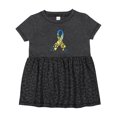 thumbnail image 1 of Inktastic Down Syndrome Awareness Blue and Yellow Hearts Ribbon Girls Baby Dress, 1 of 5